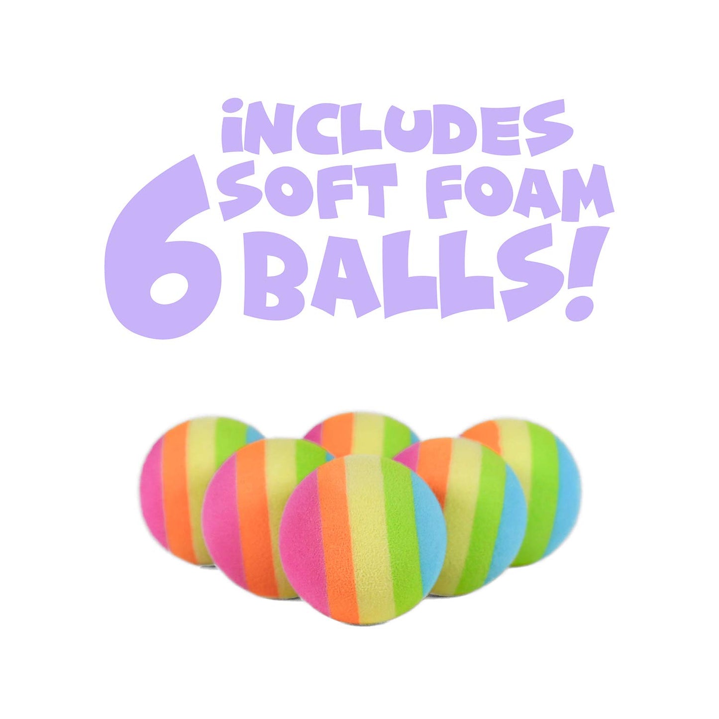 Hog Wild Unicorn Ball Popper Toy - Includes 4 Soft Foam Balls - Squeeze to Pop Air Powered Balls Up to 20 Feet - Launcher Safe for Indoor/Outdoor Play