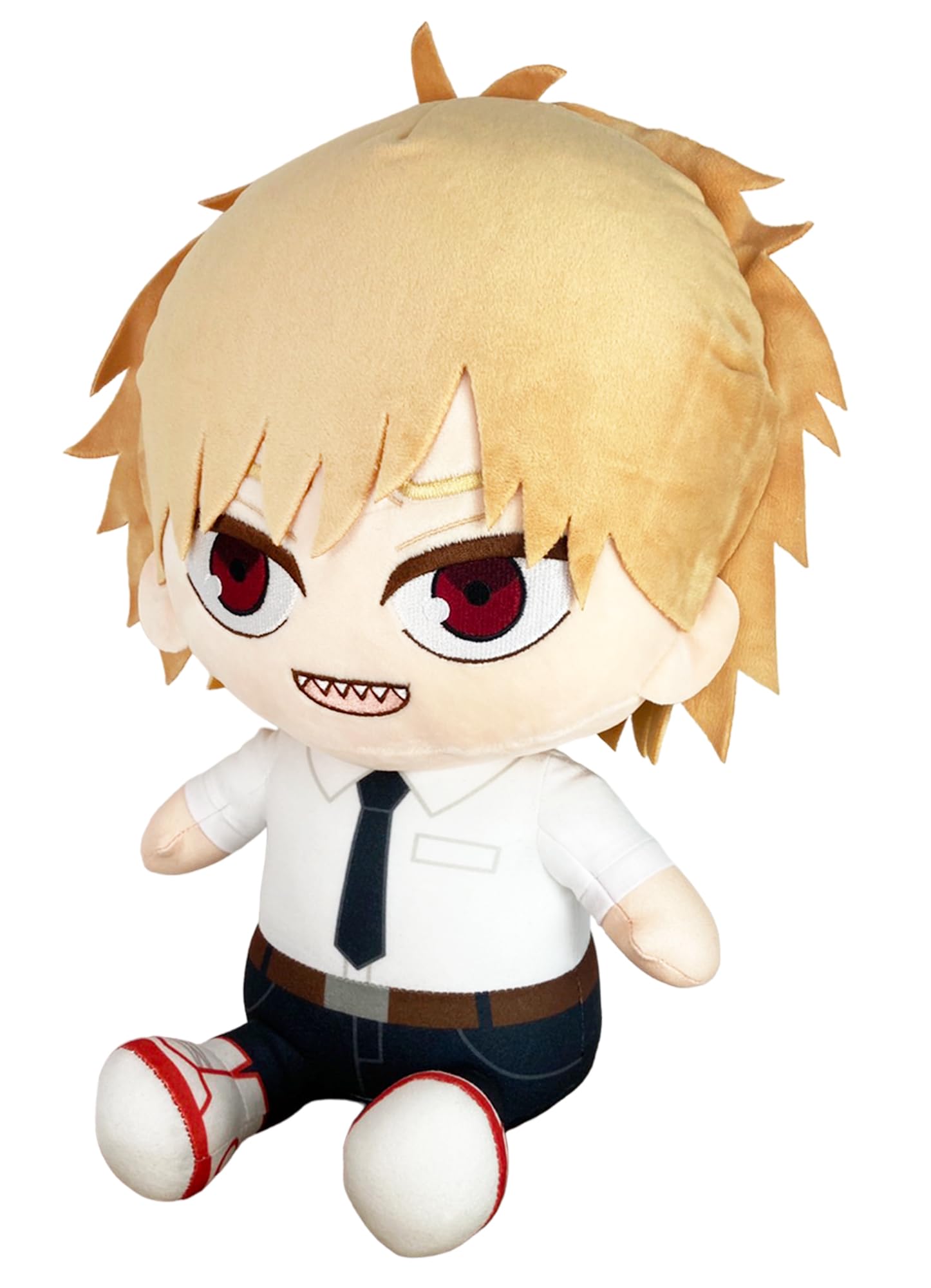 Great Eastern Entertainment Chainsaw Man - Denji Uniform #1 Sitting Pose Plush 12" H