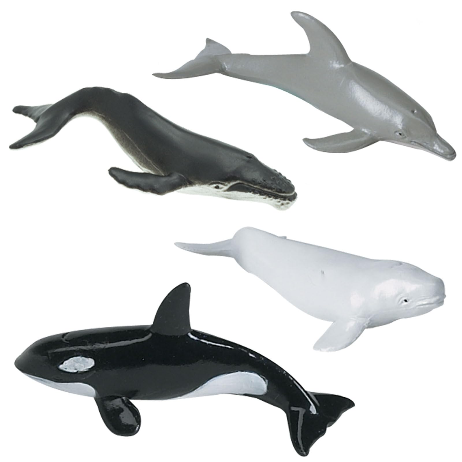 Safari Ltd. Whales and Dolphins Bulk Bag - Set of Miniature Cetacean Toy Figures - 48 Piece Play Toys for Boys, Girls & Kids Age 3+