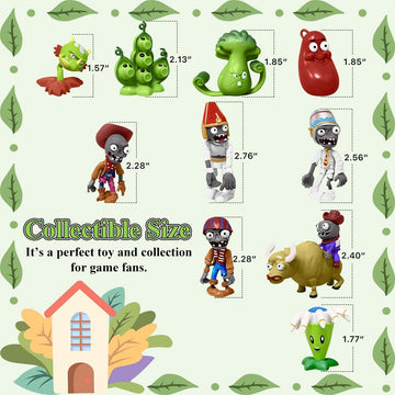 Genqiang Action Figures Set, 10 Pieces Mini Figurines, Surprise Game Series PVC Toys for Kids and Fans, Ideal for Collection Party Supplies Cupcake