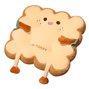 JOSON 17.8 inch Toast Pillow pad, Kawaii Plush Toy Funny Food Plush pad, for Office, Bedroom Seats, Valentine's Day, Christmas Birthday Gift
