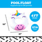 BigMouth Inc. Happy Unicorn Pool Float, Large 4' Wide Inflatable Floatie Tube, Blow Up Swim Ring, Fun Outdoor Summer Pool Party Water Toy