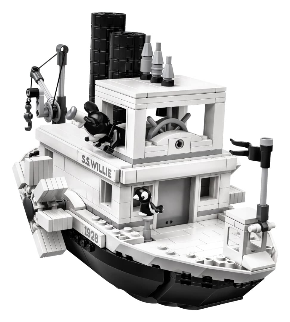 LEGO Ideas 21317 Disney Steamboat Willie Building Kit (751 Pieces)