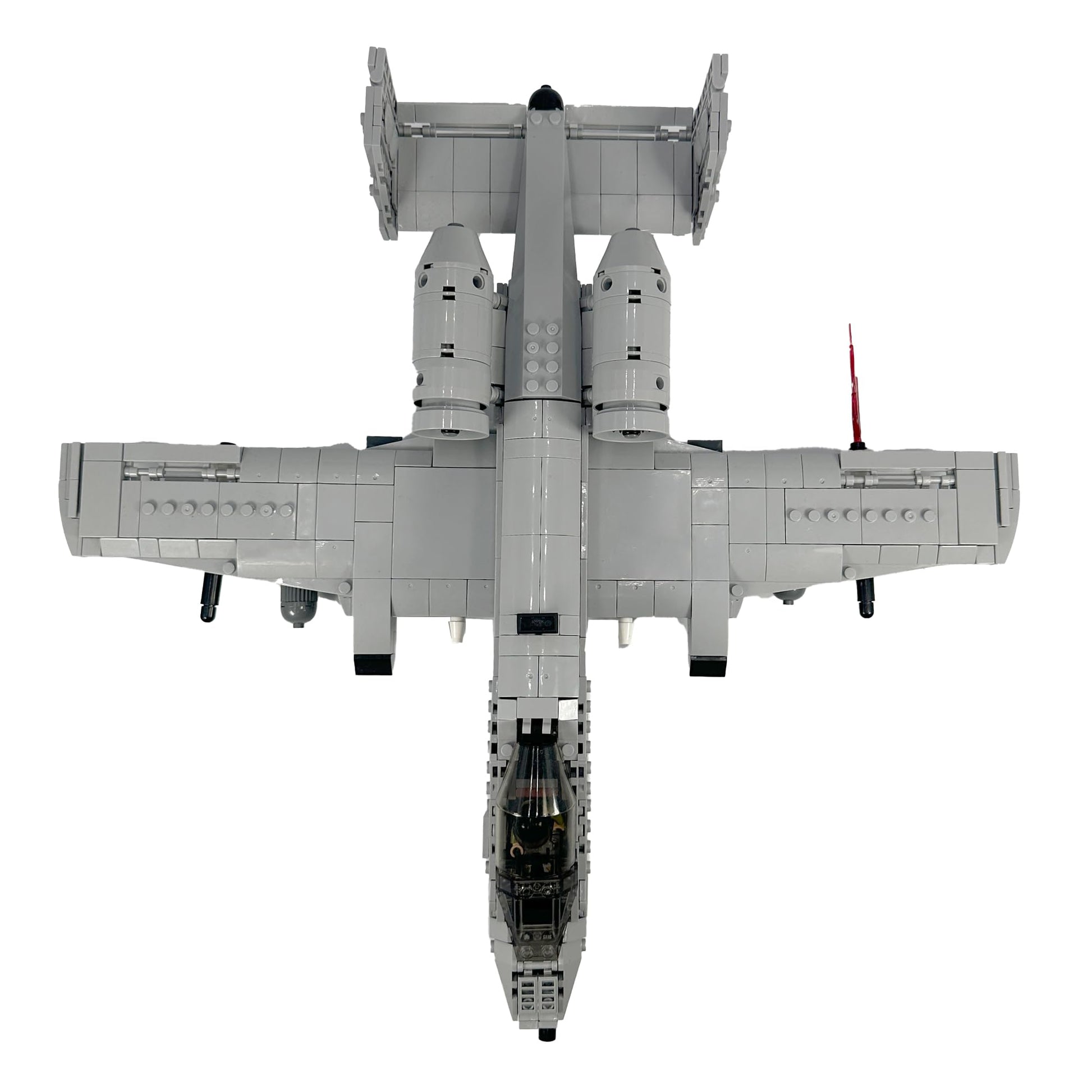 General Jim's A-10 Thunderbolt II Warthog Fighter Jet Building Blocks Set 931 Pieces Cold War Attack Aircraft Model Plane with Opening Cockpit
