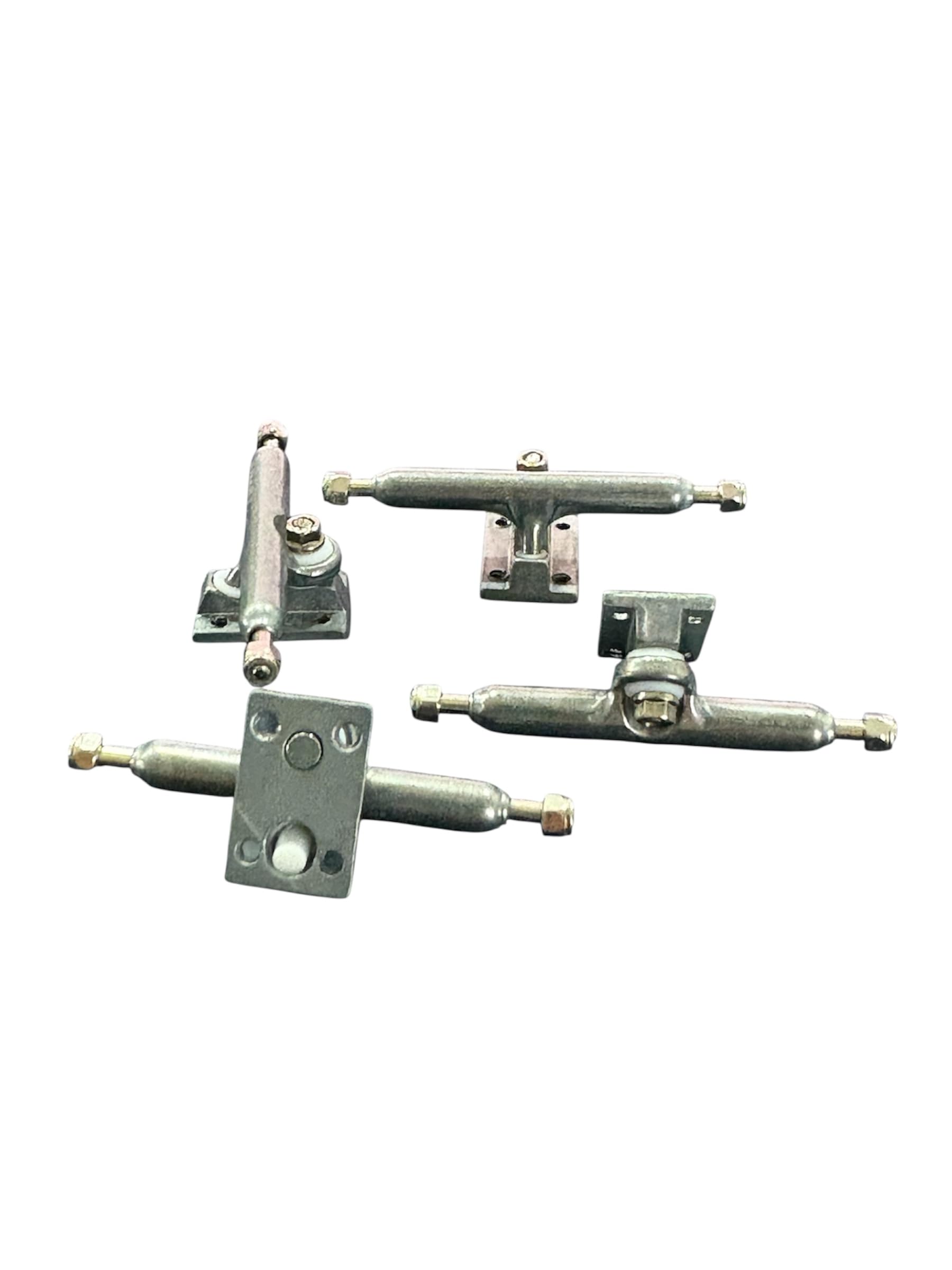 LEEFAI Pro Fingerboard Trucks G5, Raw Metal Color, Regular Kingpin, 2 Trucks with Hardware (32mm)