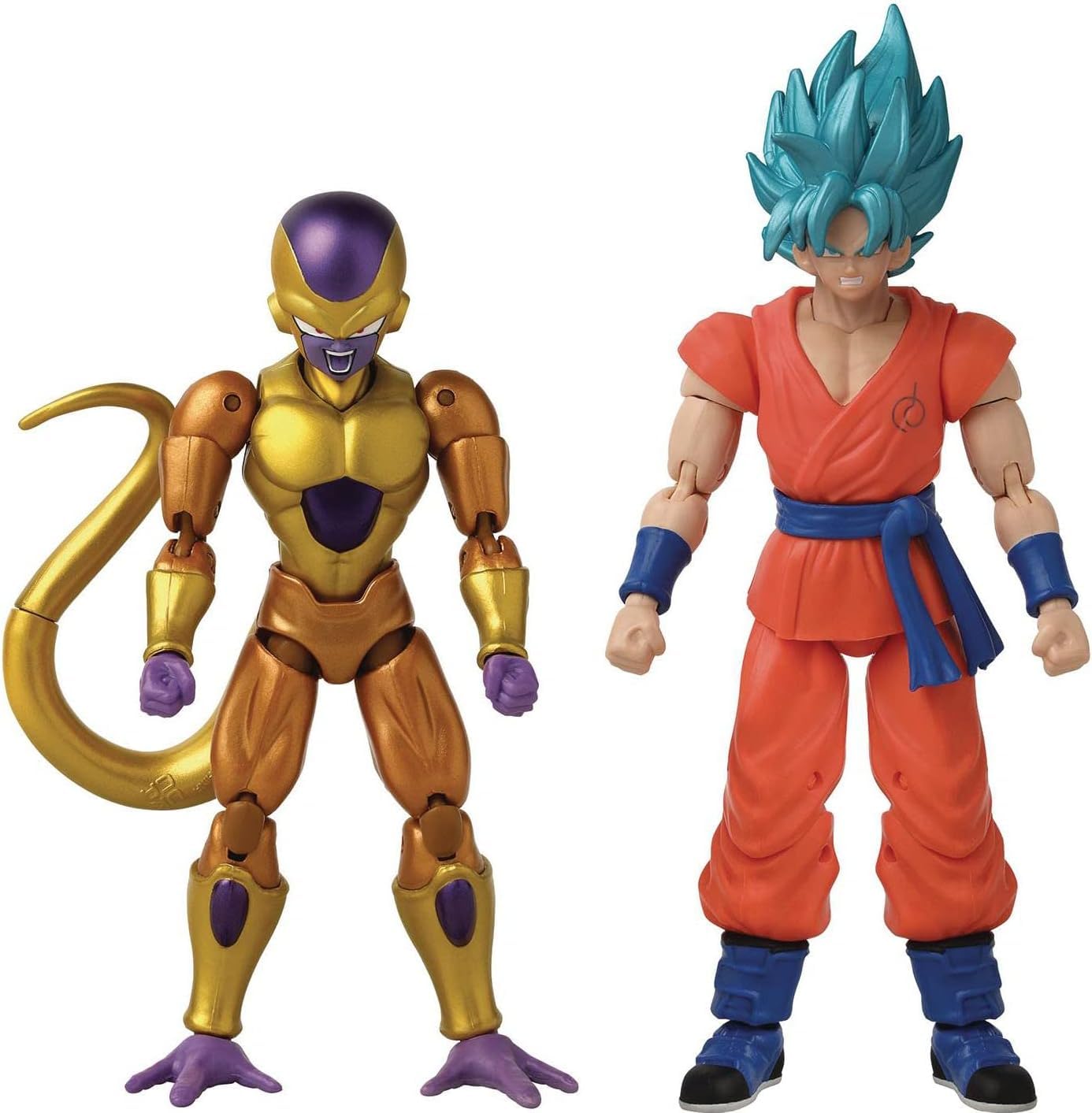 Dragon Stars Series - Dragon Ball Super - Super Saiyan Blue Goku Vs Golden Frieza, 6.5" Action Figure Battle Pack