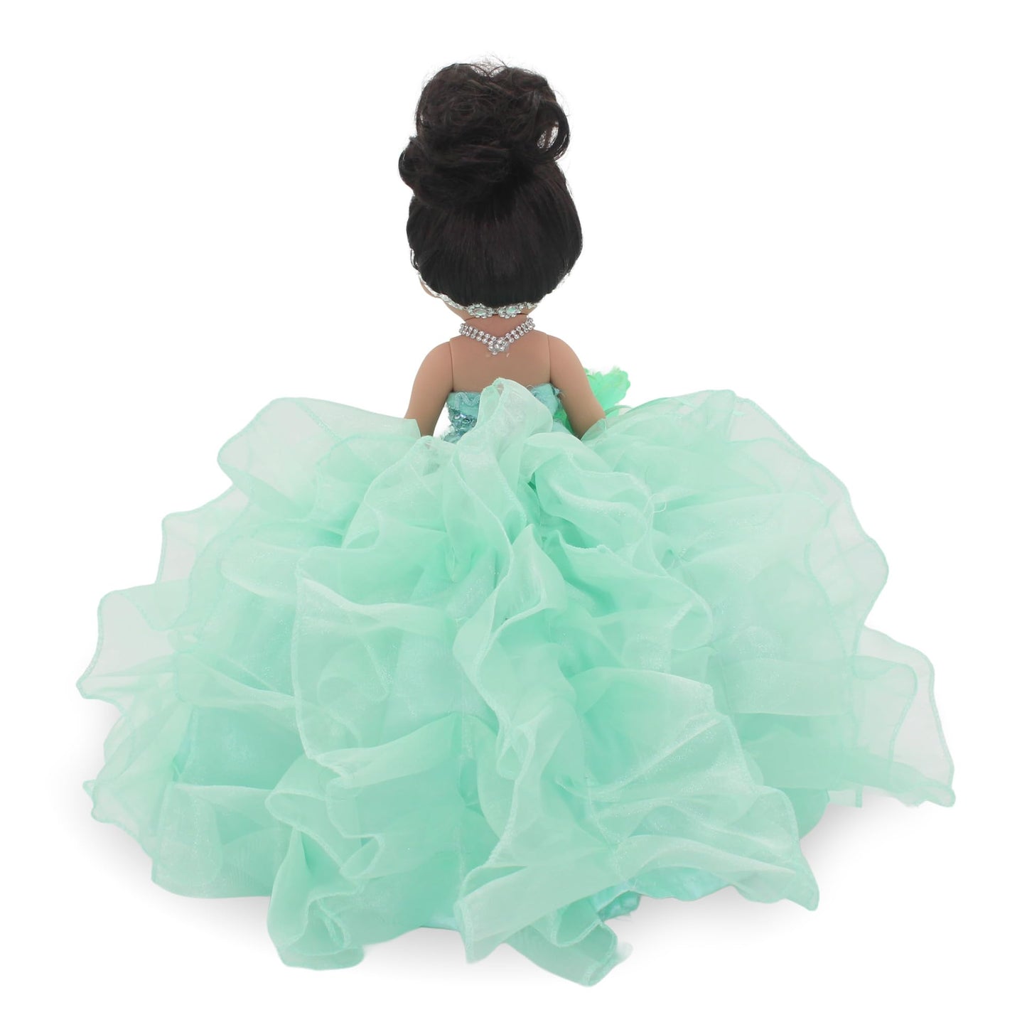 KINNEX COLLECTIONS SINCE 1997 17" Quinceañera Centerpiece Doll - Ruffled Gown, Mis Quince Años Table Decoration & Keepsake ARC8421-25R (Mint)