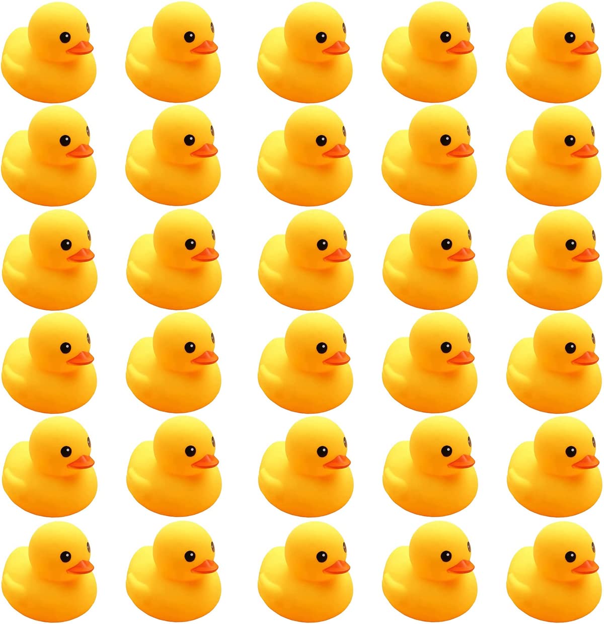 CICITOYWO Yellow Rubber Ducks, 30pcs Preschool Small Bath Toys Bathtub Floating Duckies Gift for Baby Shower Infants Kids Toddler Party Decoration