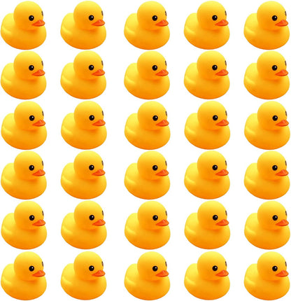 CICITOYWO Yellow Rubber Ducks, 30pcs Preschool Small Bath Toys Bathtub Floating Duckies Gift for Baby Shower Infants Kids Toddler Party Decoration