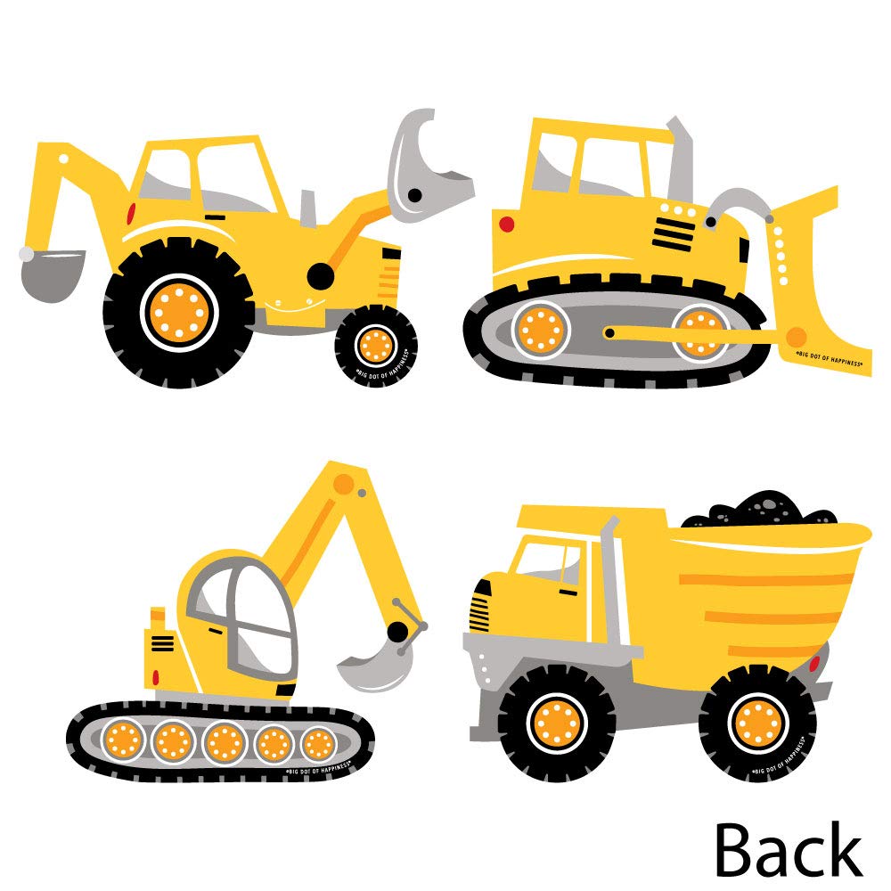 Big Dot of Happiness Dig It - Construction Party Zone - Dump Truck Bulldozer Backhoe Excavator Decorations DIY Baby Shower or Birthday Party
