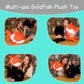 ELAINREN Ultra-Soft Red Goldfish Plush Pillow Cuddly Bubble Fish Stuffed Animals Toy Lifelike 3D Carp Plushies Cushion Decor Gifts/13.8''