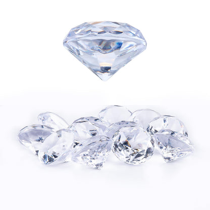 Niceup 26PCS Fake Diamonds Gem Toys, 1.5in Clear Pool Diving Gems Acrylic Plastic Gemstones for Kids, Party Décor Jewels Treasure Hunt Hiding Sensory