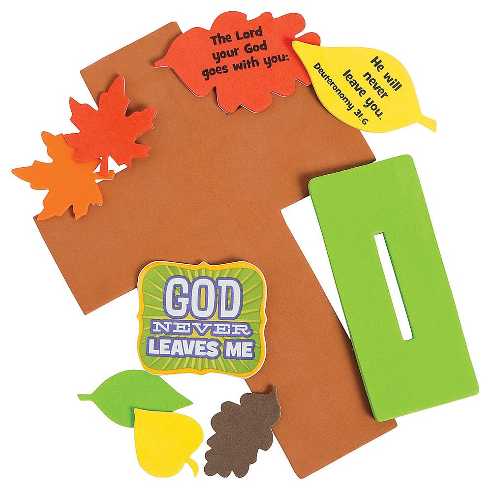 God Never Leaves Me Cross Craft Kit - 12 - Crafts for Kids and Fun Home Activities