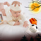 2 Pack Halloween Baby Teething Toy Halloween teethers for Baby, Cute Cartoon Baby Teether for Babies Wrist Hand Silicone Soft Soothe Teethers Baby