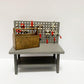 1:12 Miniature Tool Workbench with Accessories Miniature Garage Garden Furniture (Darkgreyworkbench)