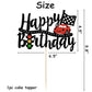 Race Car Birthday Cake Topper - Black Happy Birthday Cake Topper for Chequered Flag/Racing Car Themed Kids Boys Girls 1st 2nd 3th 4th 5th 6th 7th