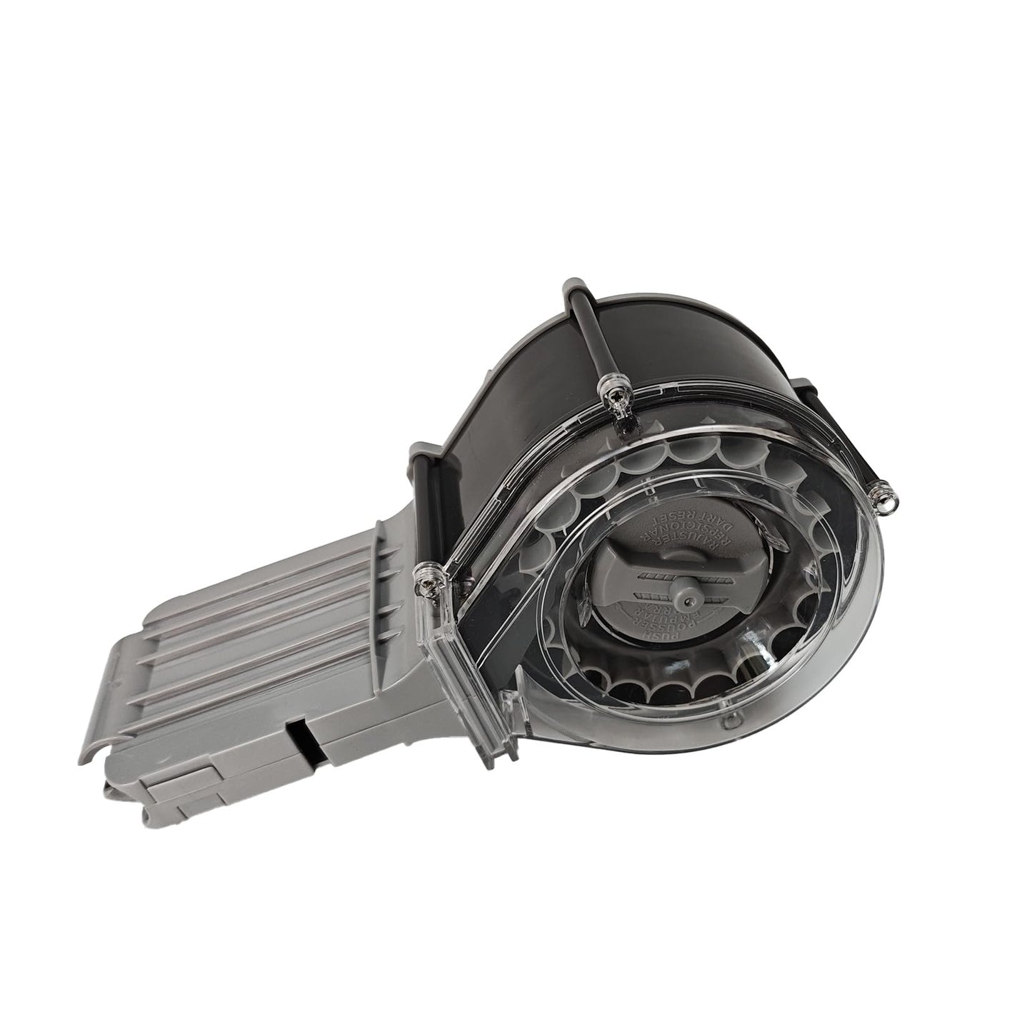 Dart Drum, High Capacity Drum Magazine Compatible with Nerf N-Strike Elite Blasters, Gray and Black, Quick-Load Design