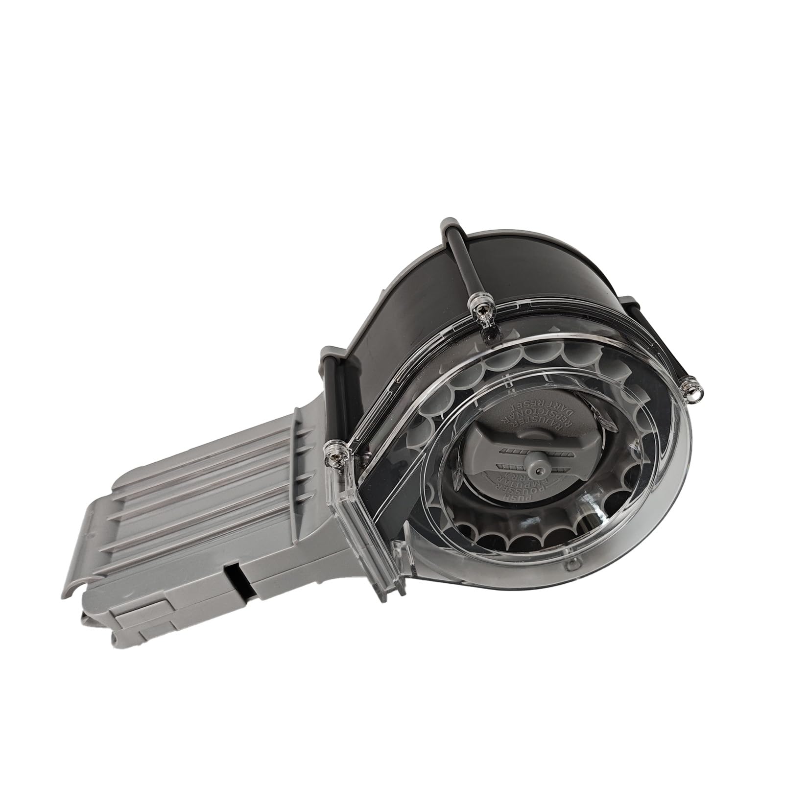 Dart Drum, High Capacity Drum Magazine Compatible with Nerf N-Strike Elite Blasters, Gray and Black, Quick-Load Design