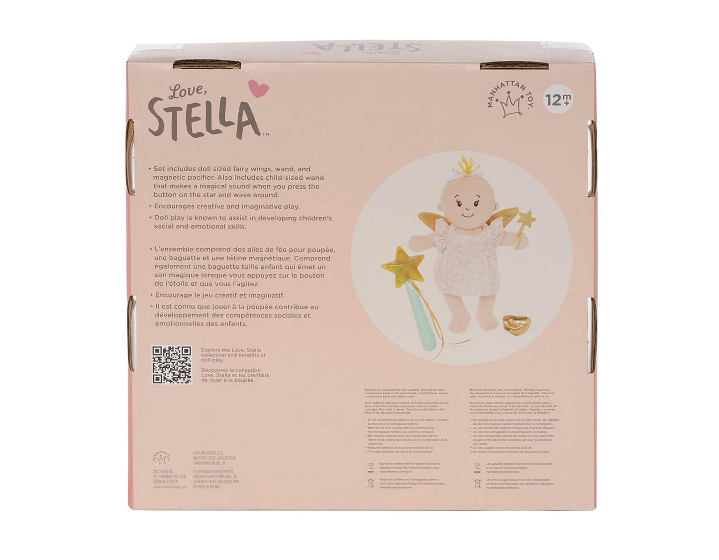 Love, Stella Fairytale Baby Doll Play Set with Child-Sized Wand by Manhattan Toy