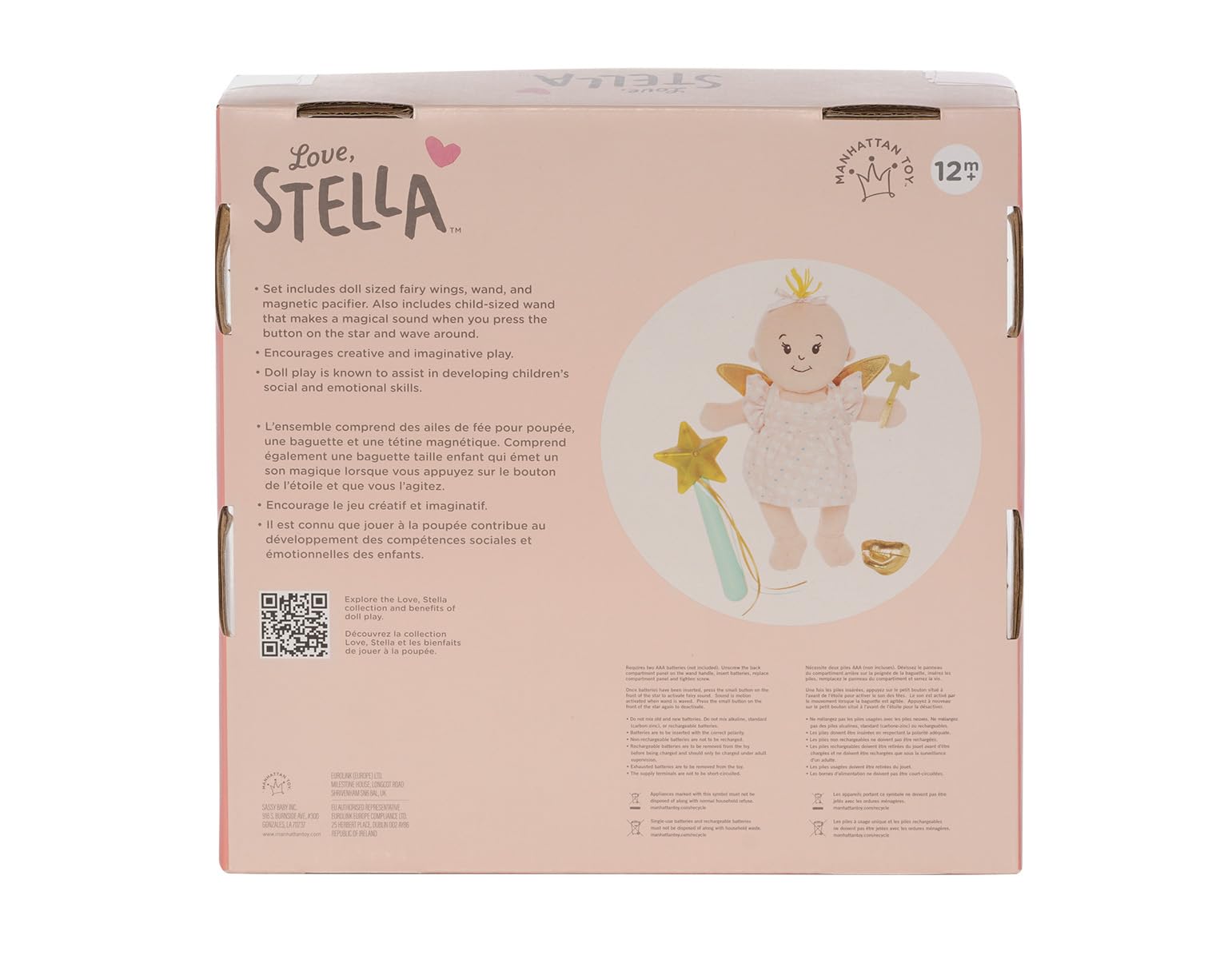 Love, Stella Fairytale Baby Doll Play Set with Child-Sized Wand by Manhattan Toy