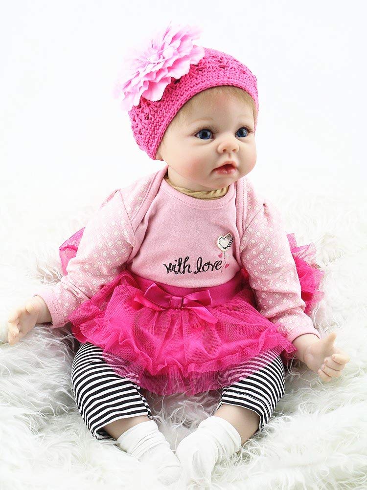 Reborn Baby Dolls Clothes Baby Girl Clothing Tutu Skirt Outfit Sets for 20- 23 Inch Reborn Doll Accessories
