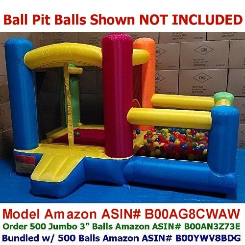 2.5X The Size - My Balls Pack of 150 pcs 3'' Jumbo Size Crush Proof Balls - Phthalate & BPA Free, Perfect Amount for a Pack 'n Play