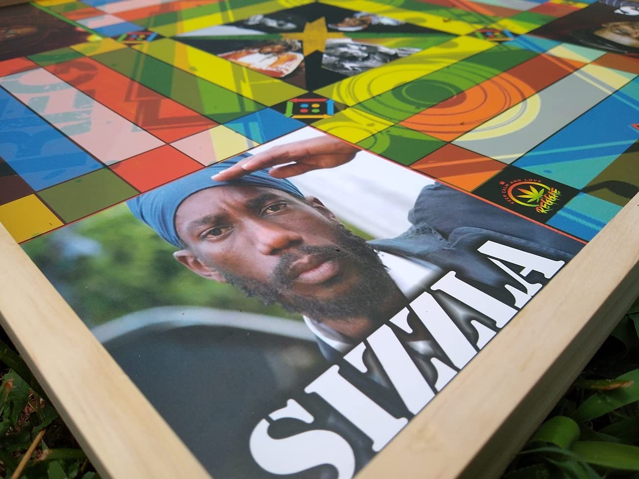 Jamaican Ludo Reggae Legends Edition v2.0 | 24in x 24in Board Game | Family Game Night Activity | Fun Easy Multi-Player Entertainment