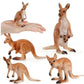 4PCS Safari Animal Figurines, Cake Topper, Toy Animals for Kids with Kangaroos