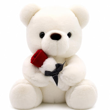 GailiMaiYa Teddy Bear Plush Stuffed Animal Teddy Bear with Rose,Cute Sweet Bear Great Gift for Your Loved One,Girlfriend Kids Birthday, Valentine