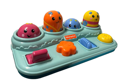 Fisher-Price Brilliant Basics Boppin' Activity Bugs, Pop-Up Infant Toy Development Academic New Version