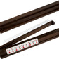 MUTEX American Walnut Wood Mahjong Racks with Pushers, 4pcs Mahjong Racks Set for Mahjong/Mexican Train/Dominoes, Elegant Wooden Mahjong Tiles Racks