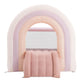 PLAYSMOL Pink Rainbow Inflatable Bounce House with Blower, 8x8 Kids Jumping House for Indoor Outdoor Play, Bouncy Castle, Ages 3-8
