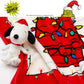 Peanuts Snoopy Holiday & Christmas Kids Bedding Super Soft Plush Pillow and Throw 2 Piece Set, 40 in x 50 in (Officially Licensed Product) by Franco