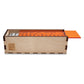 Deluxe Modern Domino Set Double Six, with Jumbo Sized Tournament Dominoes Black and White Two Toned with Spinner (Rivets) in Wood Box with Acrylic Top