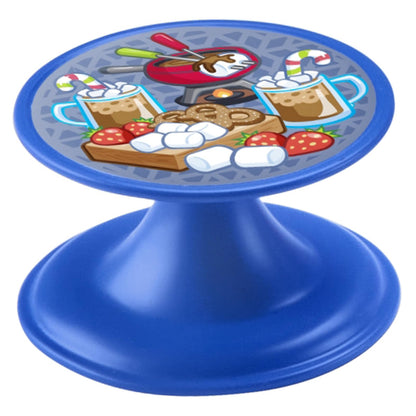 Replacement Part for Fisher-Price Little People Playset - HMK85 ~ Blue Round Table with Holiday Treats Print ~ Inspired by Barbie Doll ~ Works Great