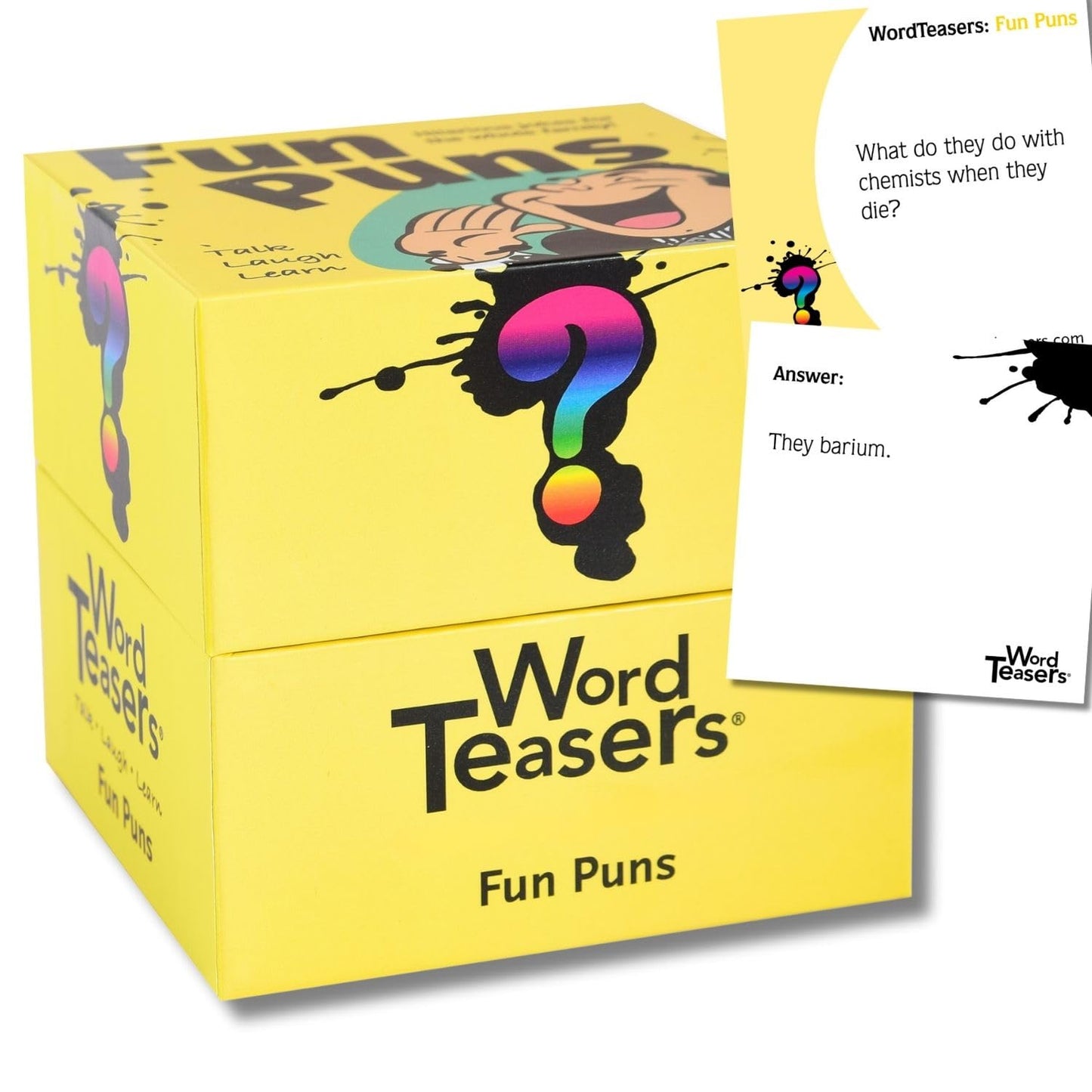 ? WORD TEASERS Fun Puns - Fun & Funny Joke Cards for Kids & Adults - A Pun Card Game Full of Cheesy Jokes - Word Riddle Pun Game - 150 Joke Cards