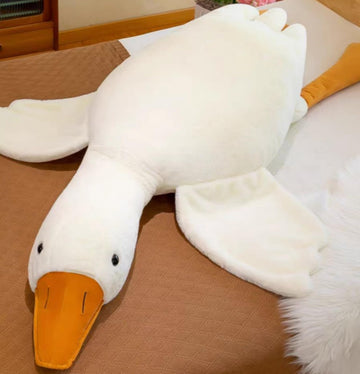 Ryttir Giant Goose Plush - 35" Extra Soft Goose Stuffed Animal Hugging Pillow with Rotund Belly,Safety Nursery Decor & Sensory Comfort Toy,Cuddle