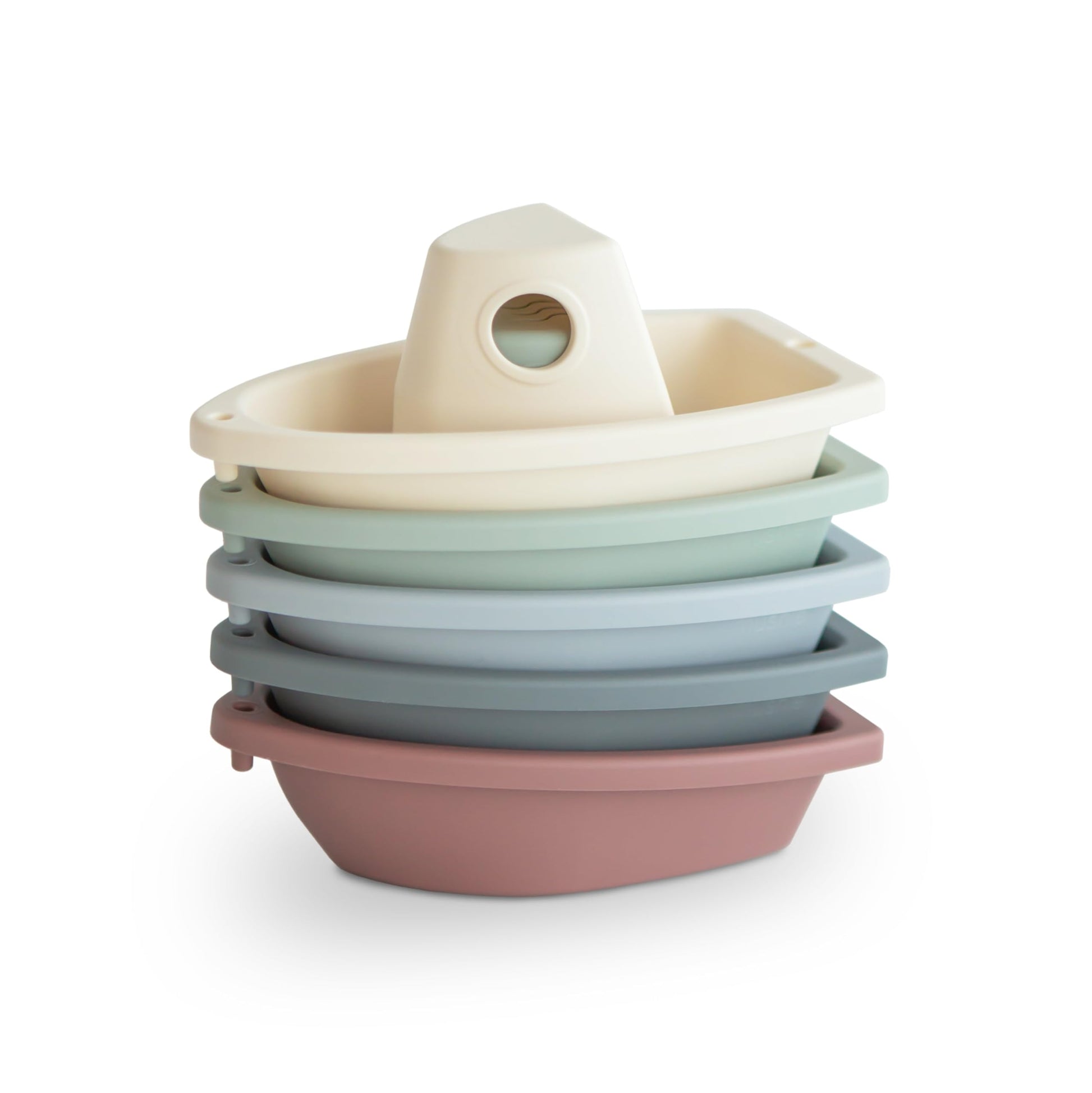 mushie Stackable Bath Boats Floating Toy (Original) | Made in Denmark