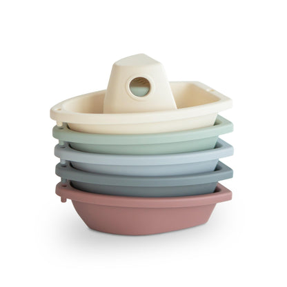 mushie Stackable Bath Boats Floating Toy (Original) | Made in Denmark