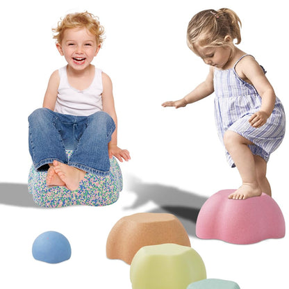 ANLIK Toddler Stepping Stones, Stimulate Children's Creativity and Imagination, Improve Their Balance and Motor Skills, Flower-Shaped Stepping Stones