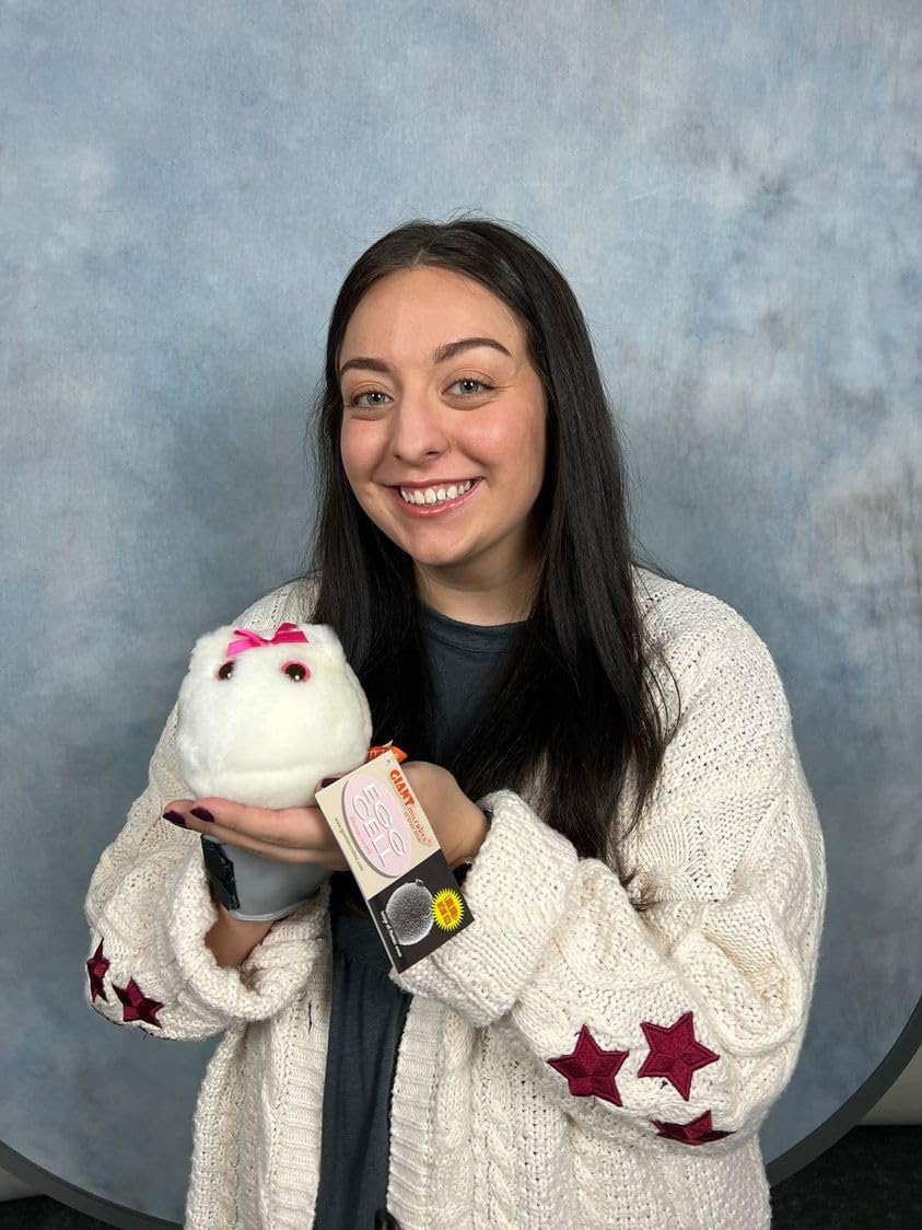 GIANTmicrobes Egg Cell Plush -Learn about the Reproductive System with this Educational Plush, Memorable Gift for Doctors, Students, Scientists