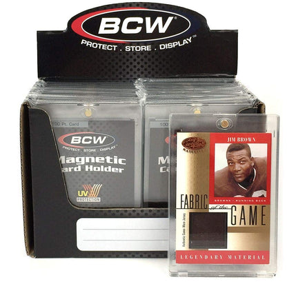 BCW Magnetic Card Holder - 100 PT Thickness - 16 Pack | Protective Display Card Case with Secure Gold Magnet Closure | UV Protection, Quick Access