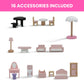 Delta Children Little Gem Dollhouse - 3-Story Dollhouse with 4 Rooms - Includes 16 Accessories - Fits 5-inch Dolls - Pretend Play Dream Gift for Ages