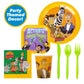 Wild Kratts Birthday Party Kit - All-in-One Celebration Pack for 10 Kids with Licensed Decorations, Environmentally Friendly Tableware, 5-Foot Banner