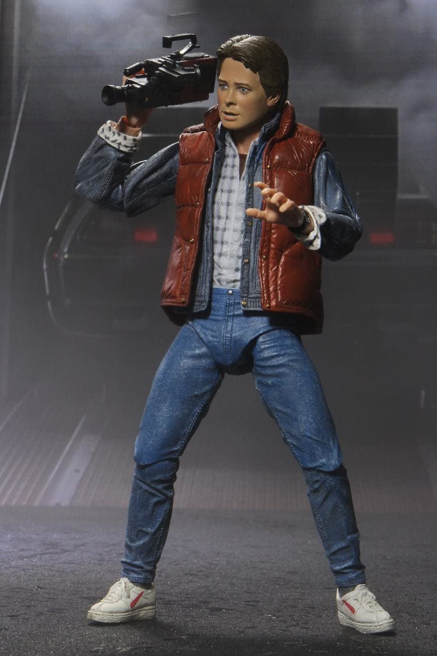 NECA Back to The Future Marty McFly [with Backpack, Skateboard & Guitar] - Ultimate 7" Scale Action Figure