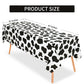 Lecferrarc 2 Pcs Cow Print Tablecloth Cow Plastic Table Cover 87 x 51 Inches Farm Animal Party Tablecovers for Birthday Party Supplies