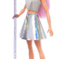Barbie Careers Fashion Doll & Accessory, Pop Star with Pink Hair & Brown Eyes Wearing Iridescent Skirt with Microphone