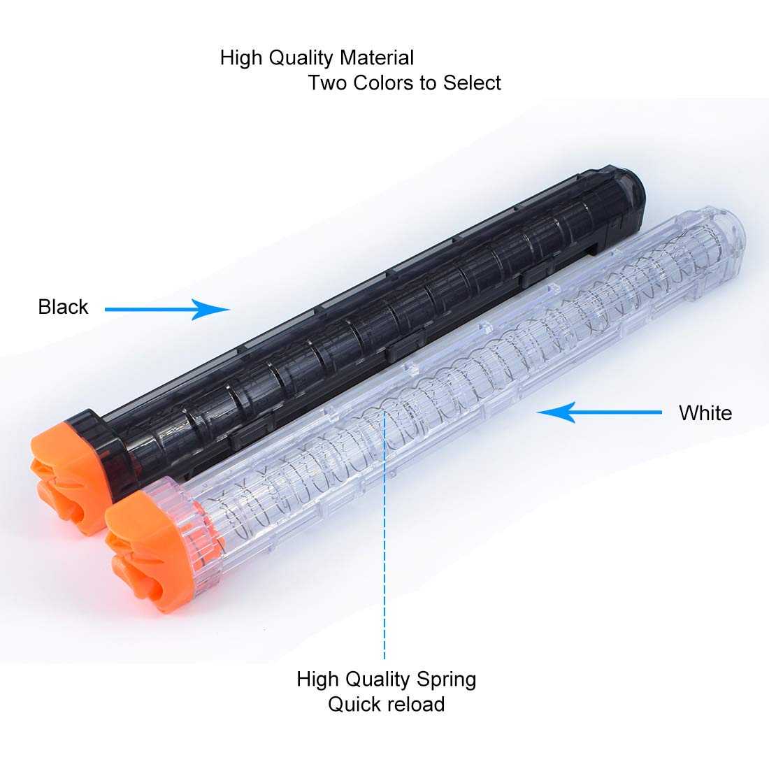 OIMIO 12-Round Magazine, 4 Pack Round Magazines Bullet Clips for Nerf Rival (Black)