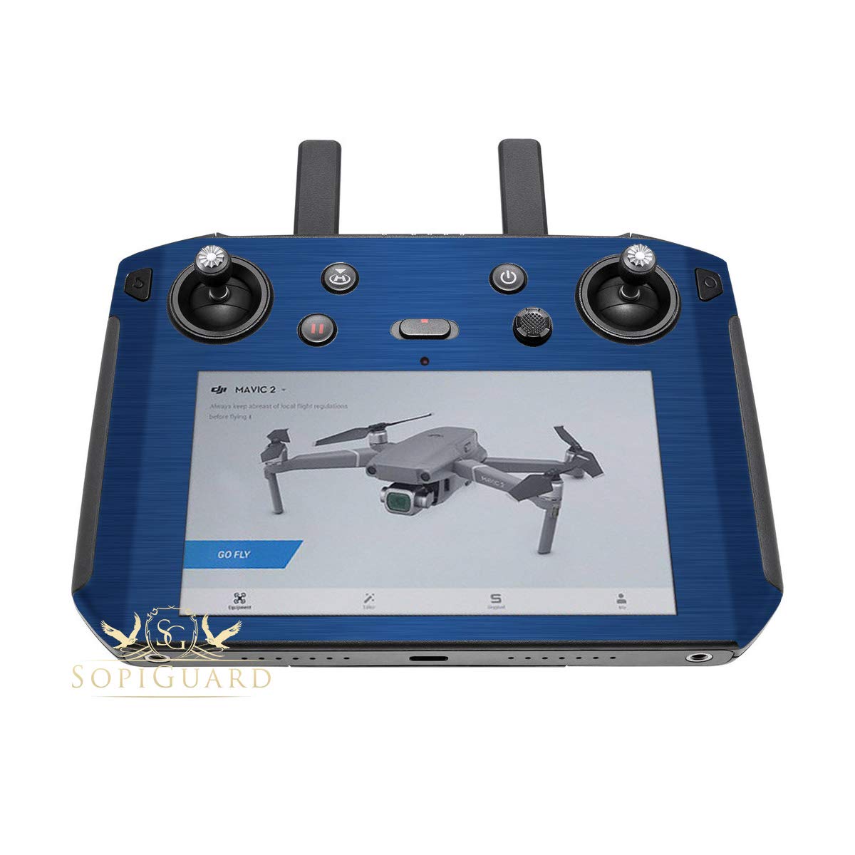 SopiGuard Brushed Blue Vinyl Sticker Skin for DJI Smart Controller