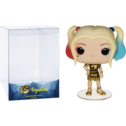 Funko Harley Q u i n n [Gown] (Hot Topic Exc): P o p ! Heroes Vinyl Figurine Bundle with 1 Compatible 'ToysDiva' Graphic Protector (108-08658 - B)